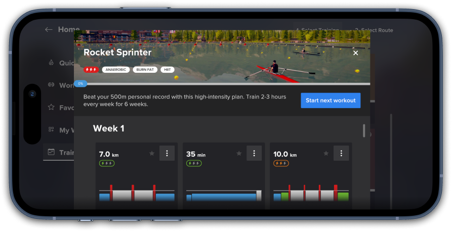 A proficient rower’s training plan to improve your indoor rowing sprinting capabilities.