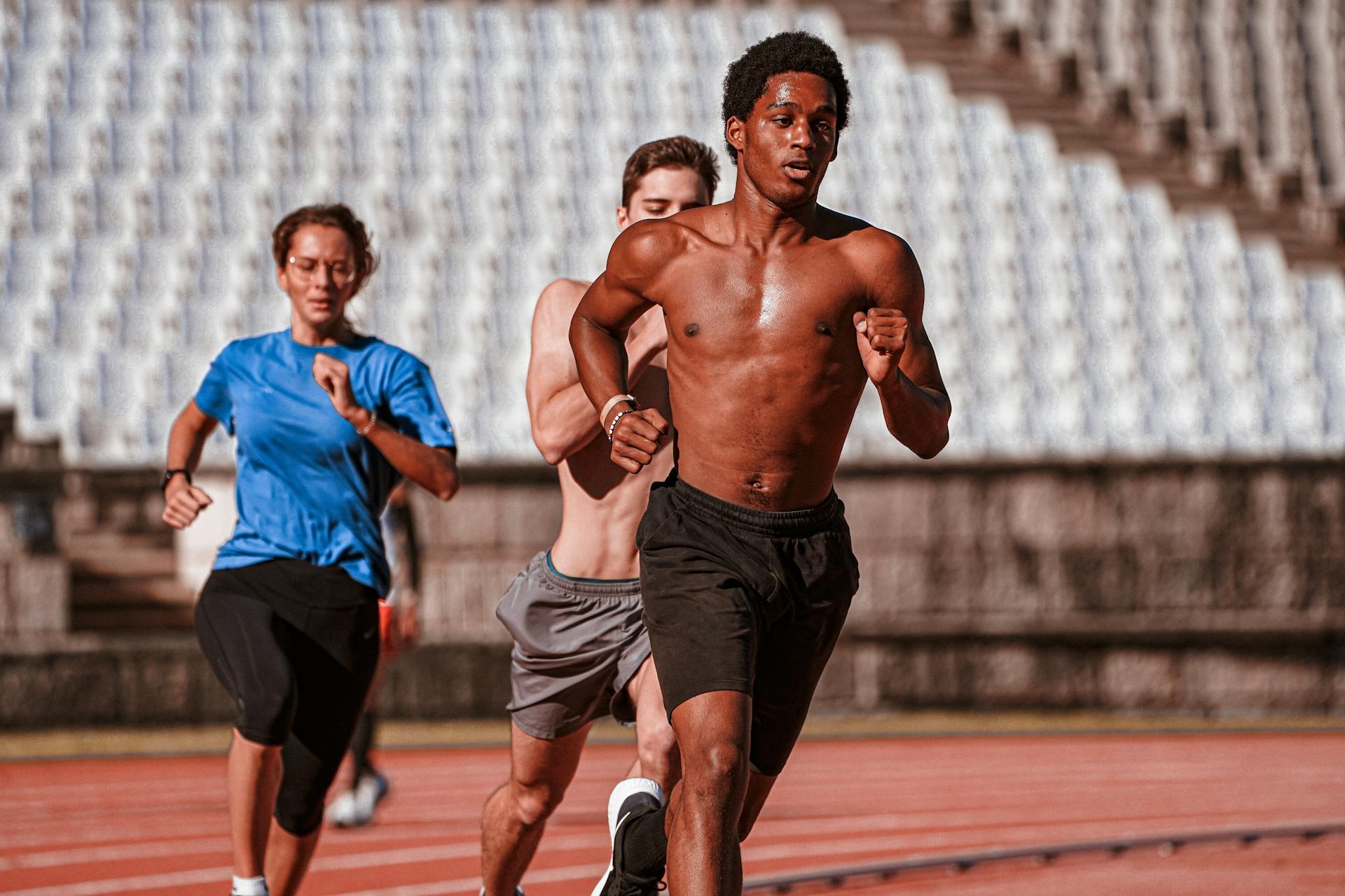 3 Track runners training