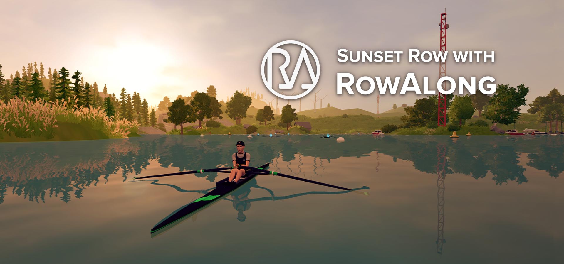 Rowing with sunset on EXR