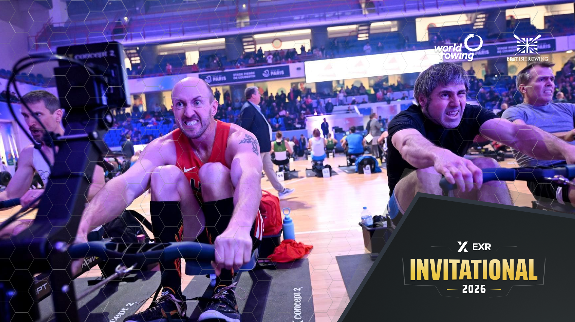 EXR Invitational rowers competing in the live final