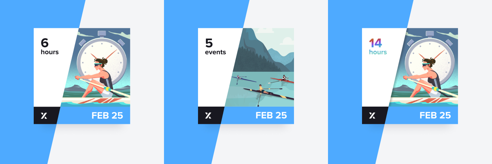 Every month 3 challenges help you spend more time on the erg by rewarding you with badges and X-Coins.