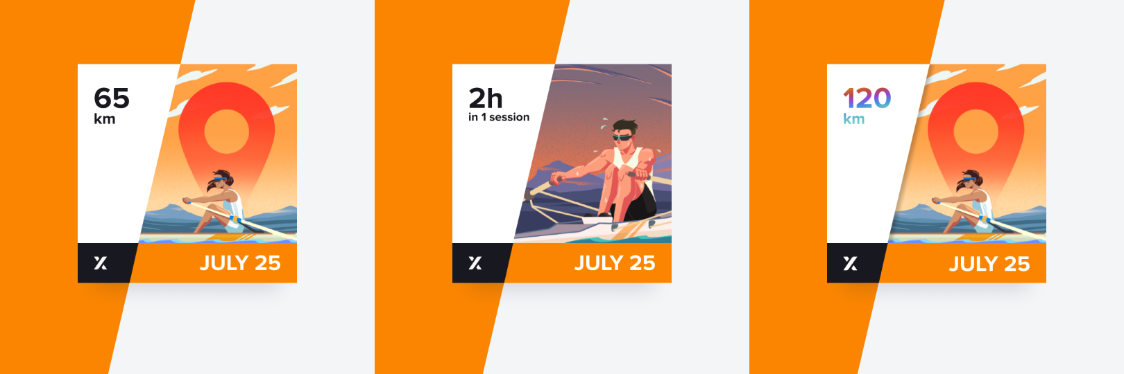 Beat the 3 monthly july challenges in EXR.