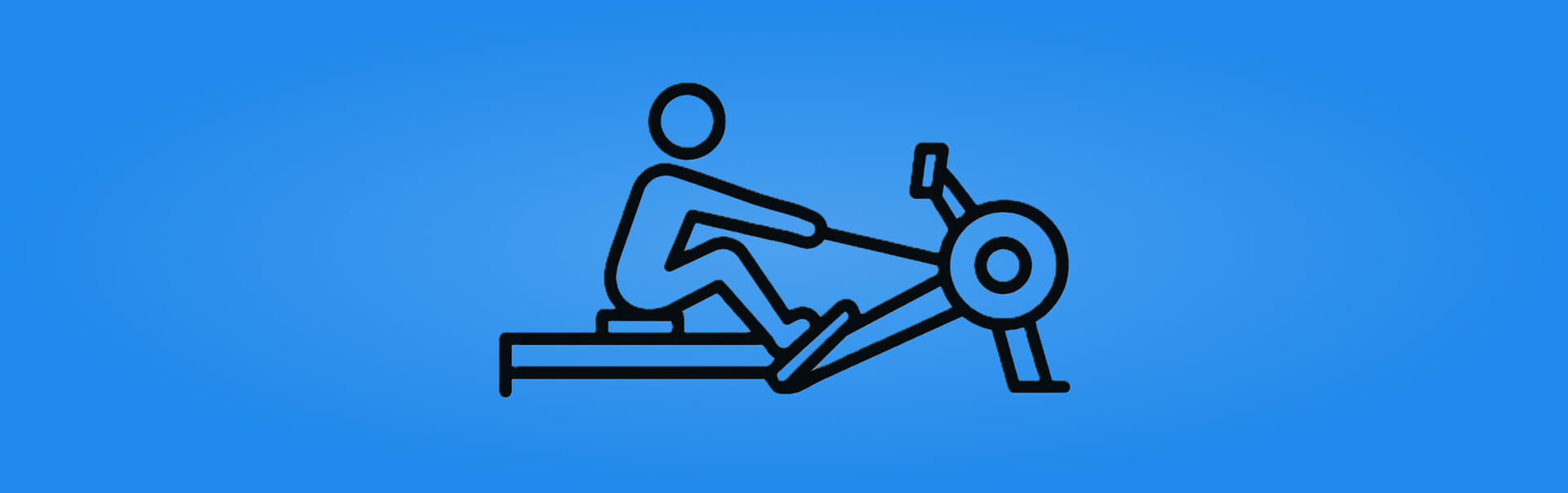A set of simple icons illustrating three important factors for rowing-based weight loss: maintaining the right workout intensity, using correct rowing technique, and supporting training with balanced nutrition.