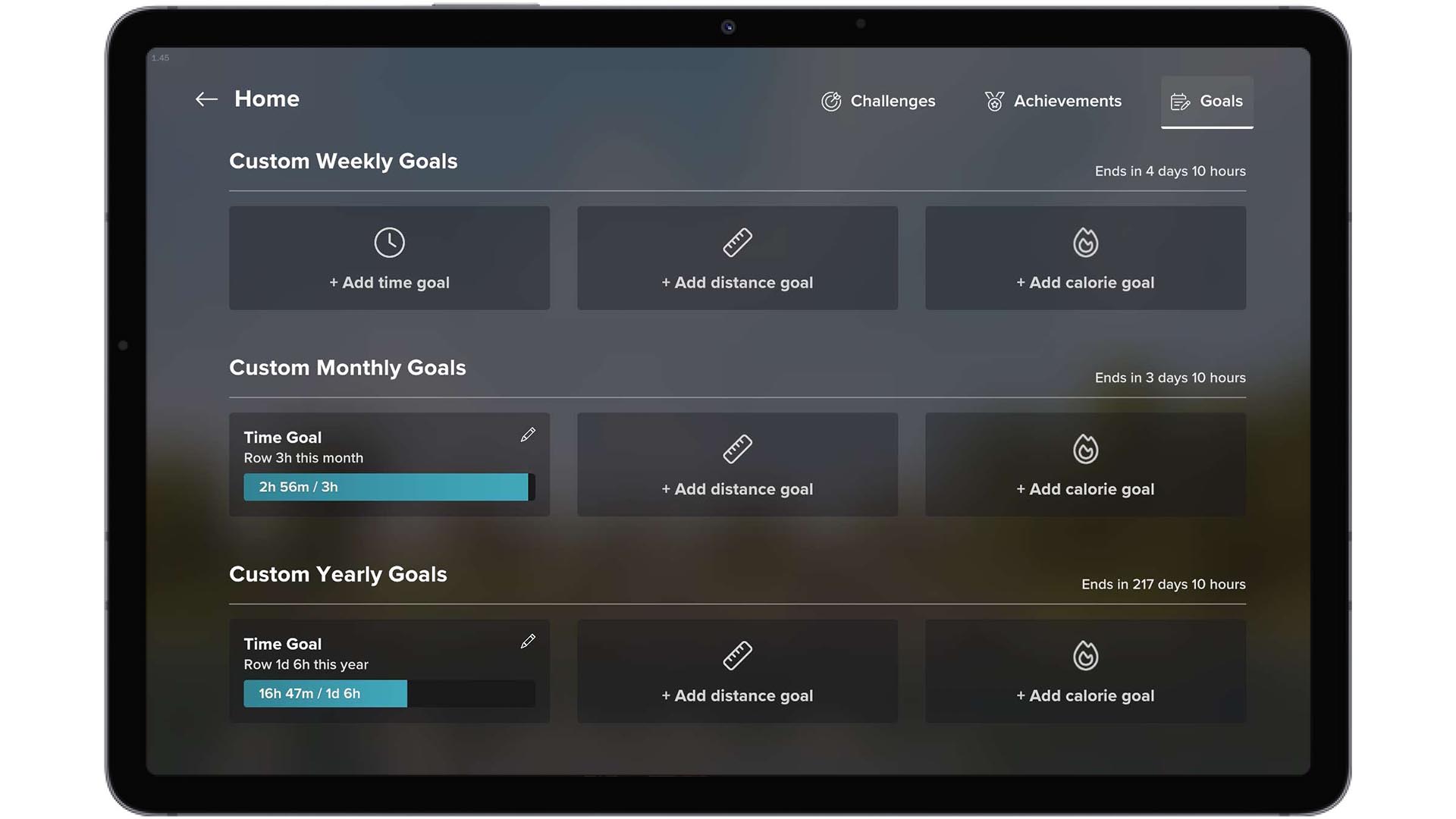 Reworked custom goal screen in EXR.