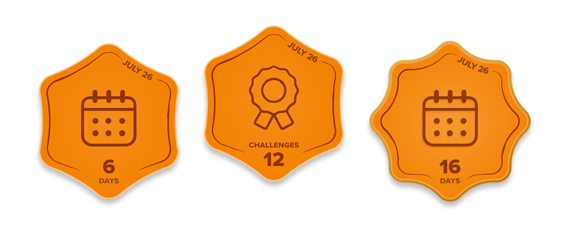 July Monthly Challenges in EXR showing rowing goals.